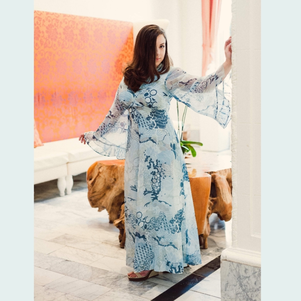 Sold! $50 fb 2/8 1960's Maxi Dress